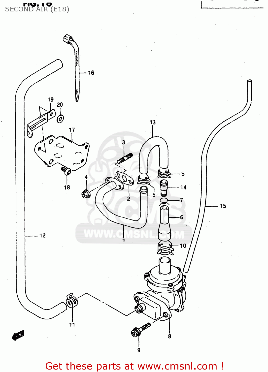 SECOND AIR (E18) DR650REU 1994 (R) (E22)