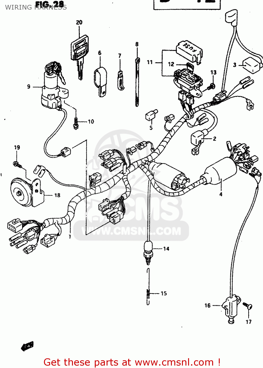 WIRING HARNESS DR650REU 1994 (R) (E22)