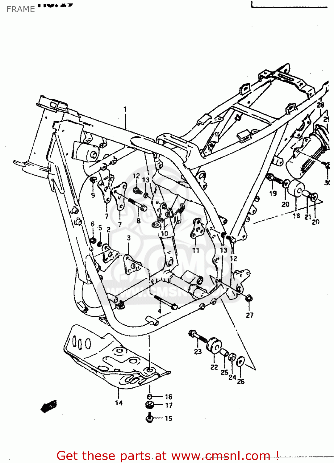 FRAME DR650REU 1994 (R) (E22)