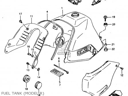 FUEL TANK (MODEL R) - DR650REU 1994 (R) (E22)
