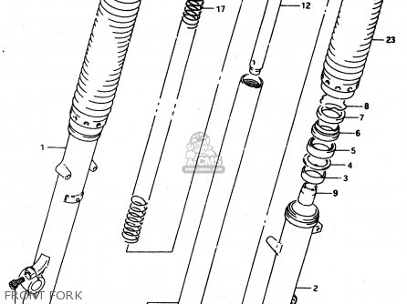 FRONT FORK - DR650REU 1994 (R) (E22)