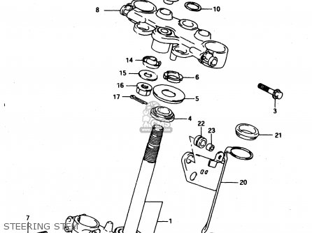 STEERING STEM - DR650REU 1994 (R) (E22)