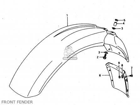 FRONT FENDER - DR650REU 1994 (R) (E22)
