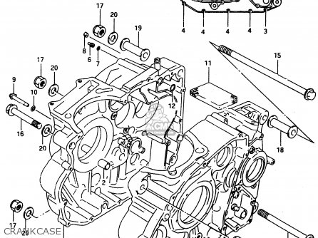 CRANKCASE - DR650REU 1994 (R) (E22)