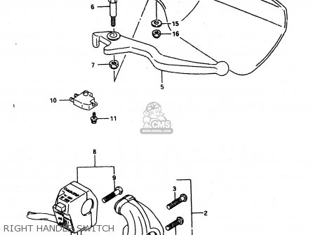 RIGHT HANDLE SWITCH - DR650REU 1994 (R) (E22)