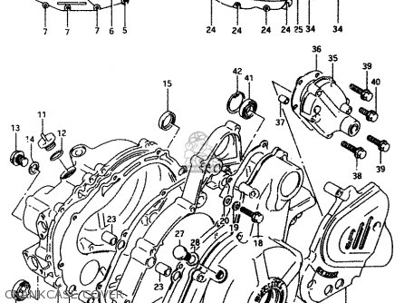 CRANKCASE COVER - DR650REU 1994 (R) (E22)