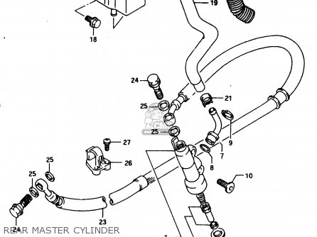 REAR MASTER CYLINDER - DR650REU 1994 (R) (E22)