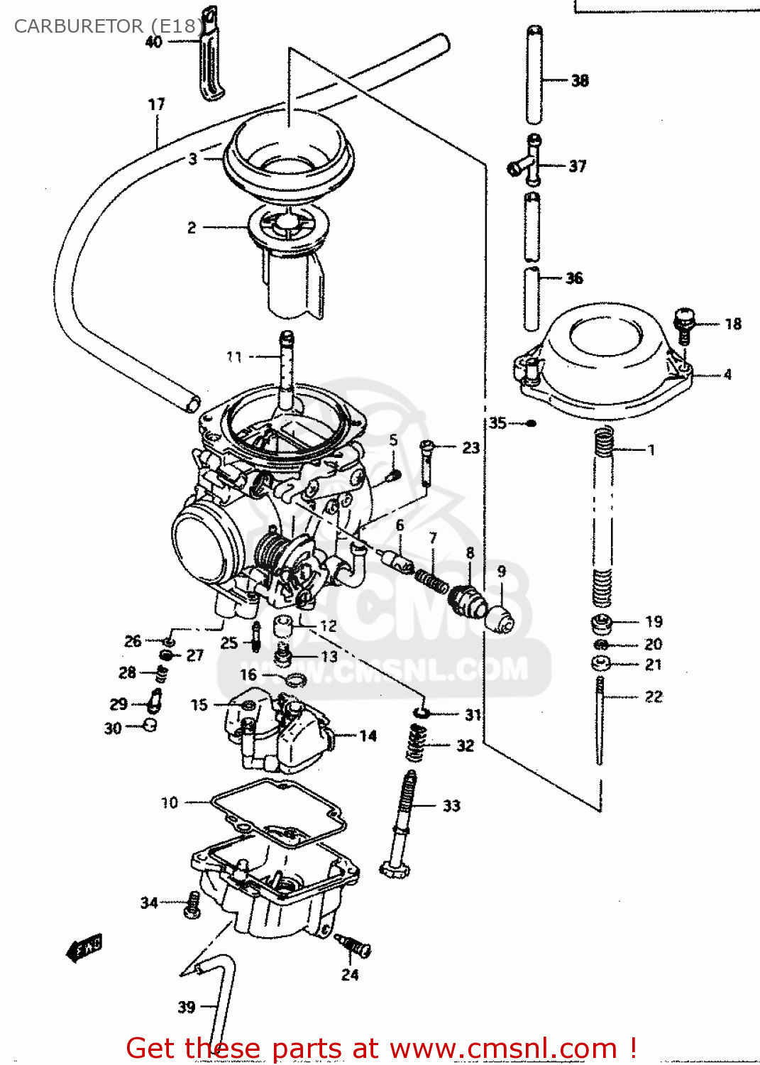 CARBURETOR (E18) DR650REU 1995 (S) (E22)