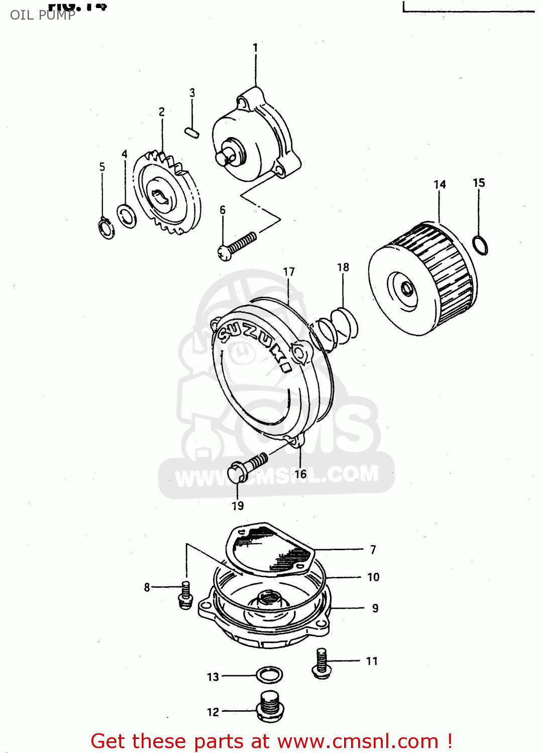 OIL PUMP DR650REU 1995 (S) (E22)