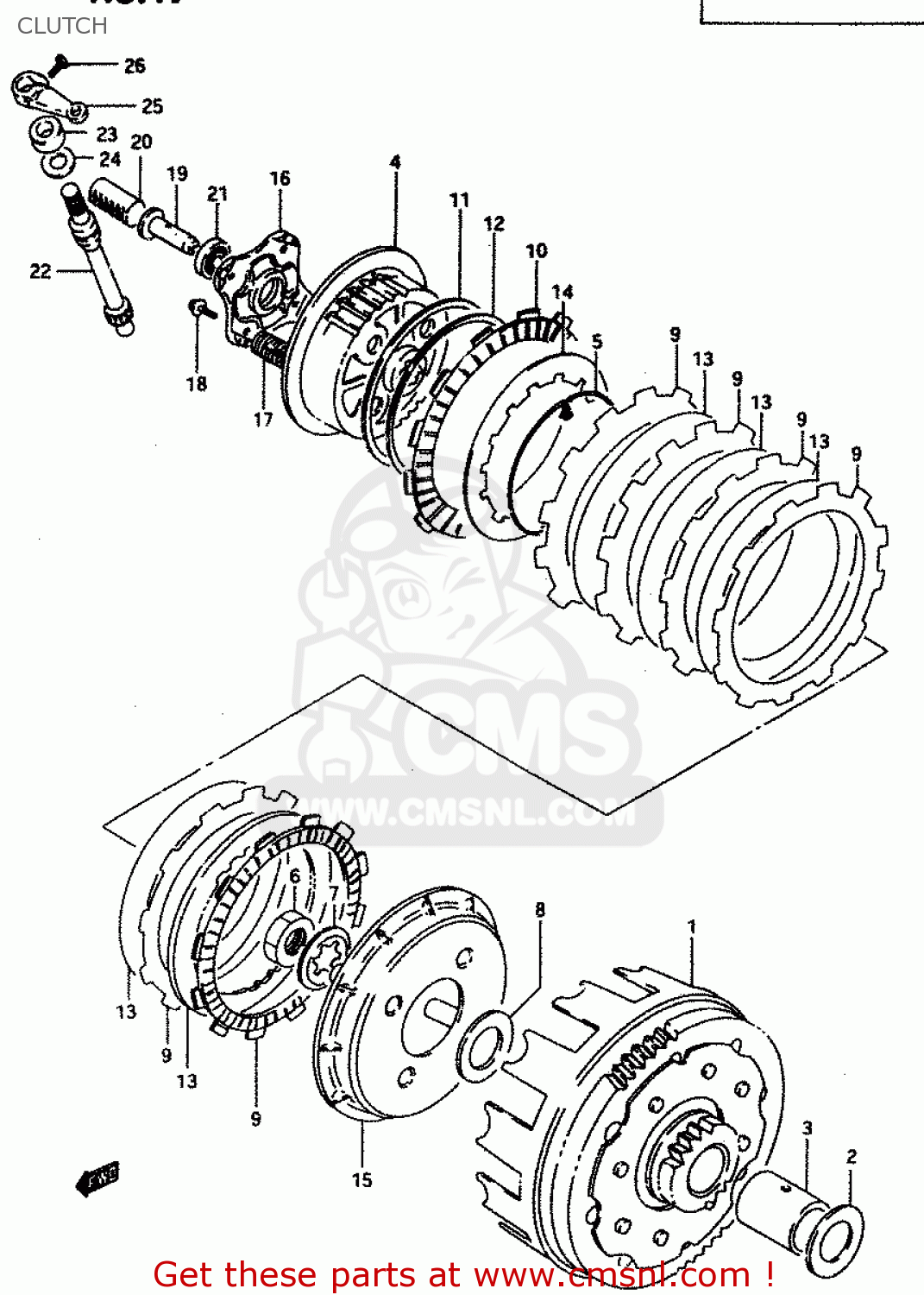 CLUTCH DR650REU 1995 (S) (E22)