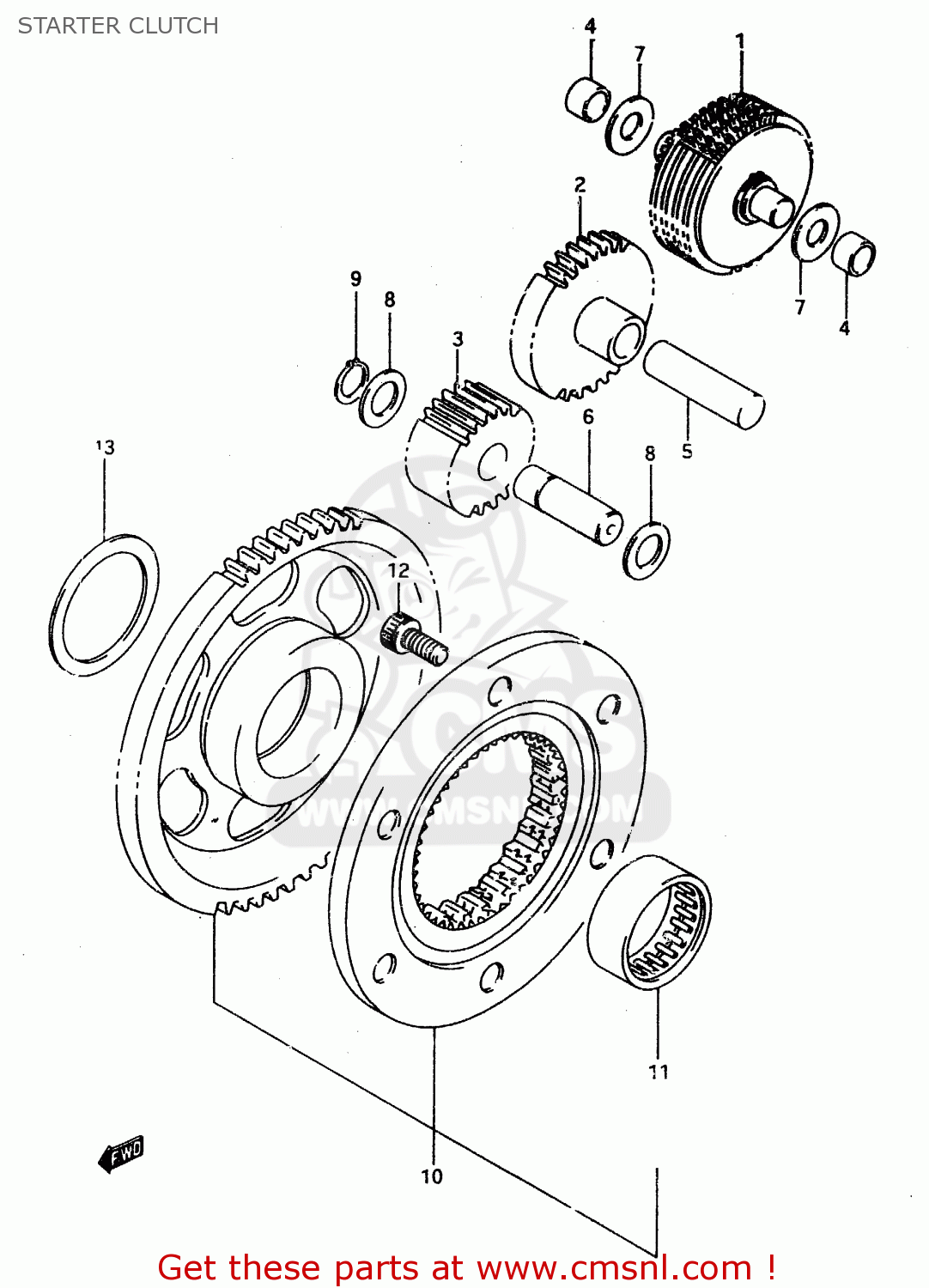 STARTER CLUTCH DR650REU 1995 (S) (E22)