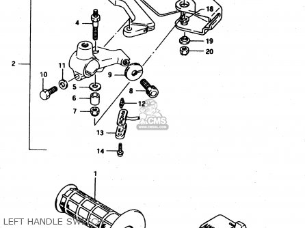 LEFT HANDLE SWITCH - DR650REU 1995 (S) (E22)