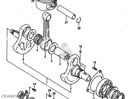 CRANKSHAFT - DR650RS 1990 (L) (2 4 15 E16 E17 E18 E21 E22 E24 E25 E34 E39 E53