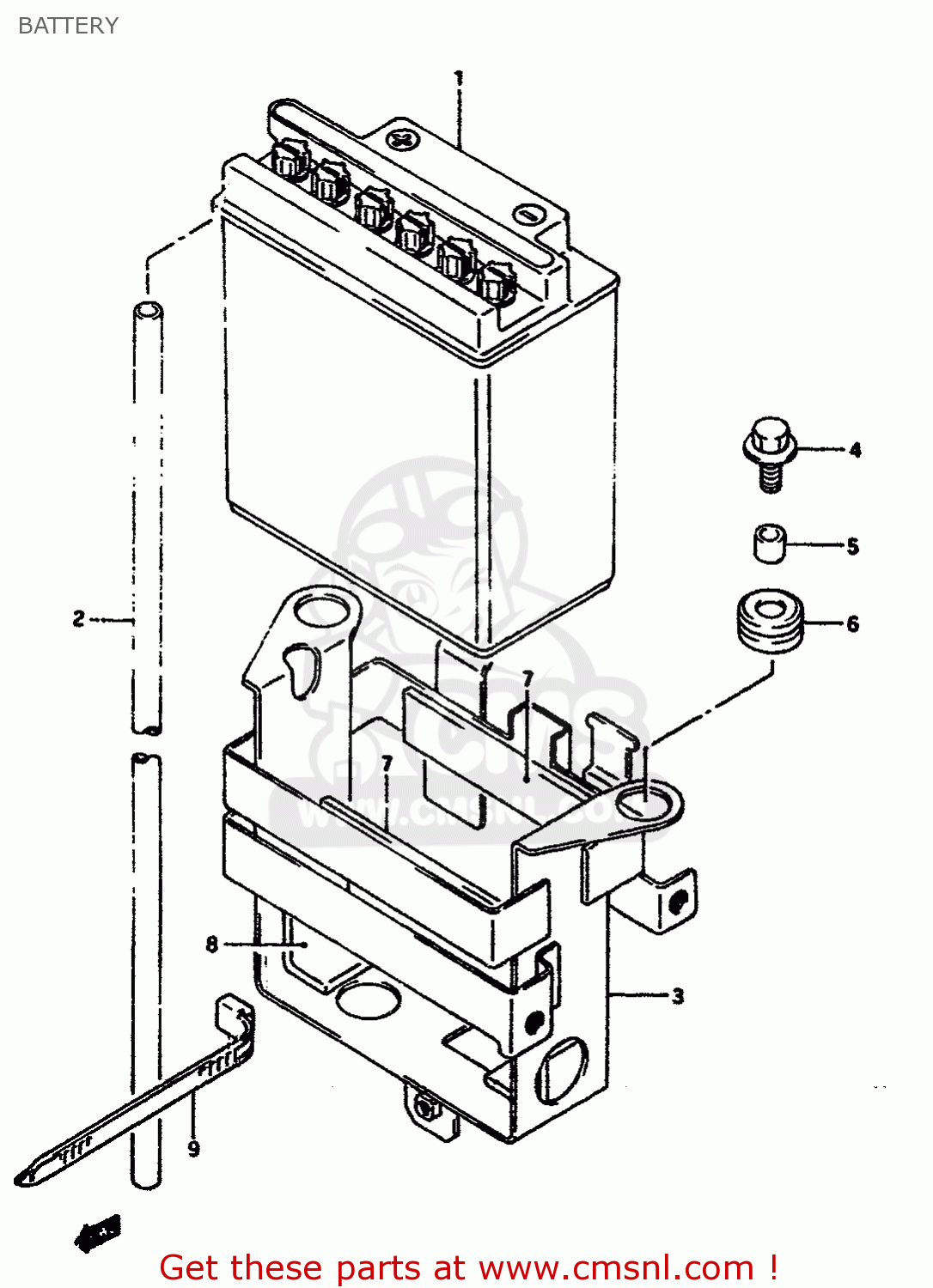 BATTERY DR650RS 1991 (M) (2 4 15 E16 E17 E18 E21 E22 E24 E25 E34 E39 E53