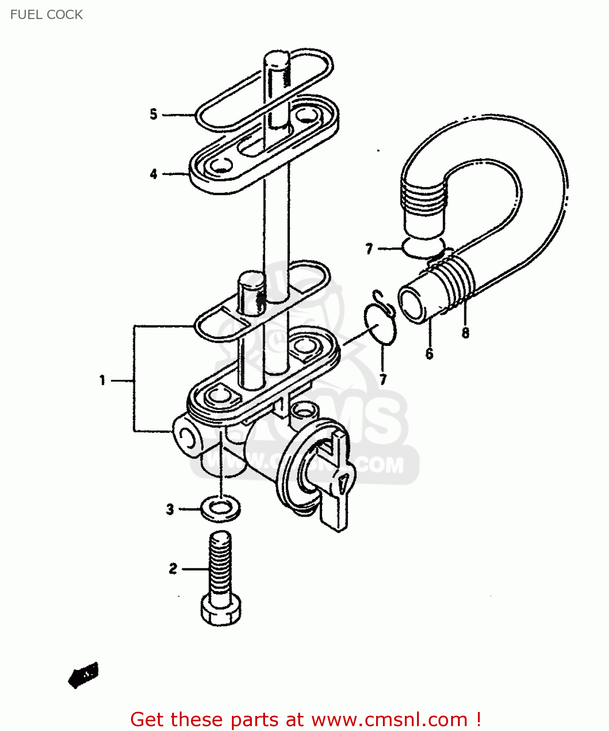 FUEL COCK DR650RS 1991 (M) (2 4 15 E16 E17 E18 E21 E22 E24 E25 E34 E39 E53