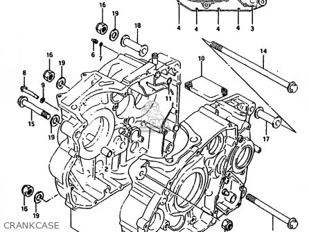 CRANKCASE - DR650RS 1991 (M) (2 4 15 E16 E17 E18 E21 E22 E24 E25 E34 E39 E53