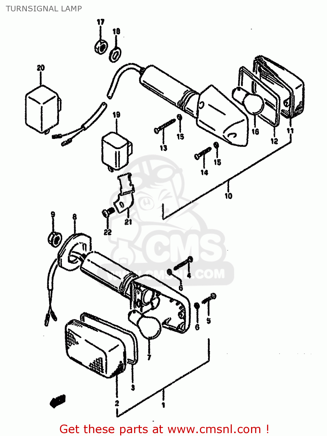 TURNSIGNAL LAMP DR650RSE 1991 (M) (2 4 15 16 E17 E18 E21 E22 E24 E25 E34 E39 E53