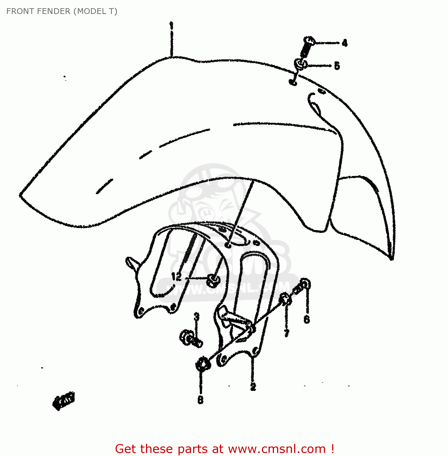 FRONT FENDER (MODEL T) DR650RSE 1991 (M) (2 4 15 16 E17 E18 E21 E22 E24 E25 E34 E39 E53