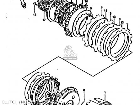 CLUTCH (MODEL R/S/T) - DR650RSE 1991 (M) (2 4 15 16 E17 E18 E21 E22 E24 E25 E34 E39 E53