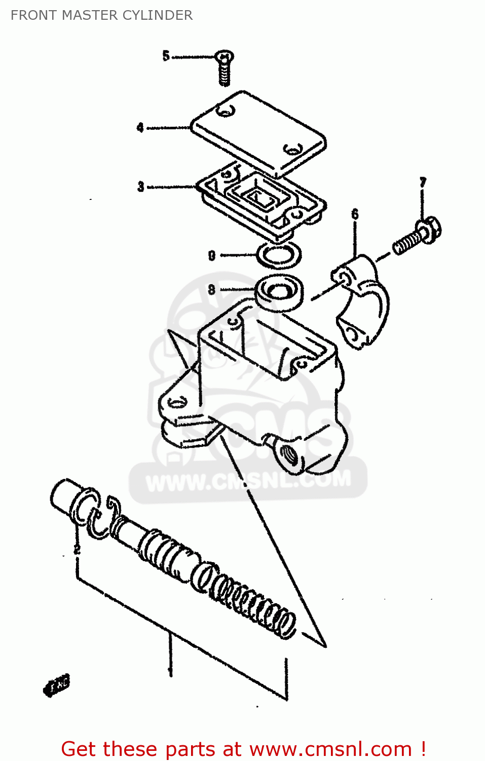 FRONT MASTER CYLINDER DR650RSE 1992 (N) (E2 E4 E15 E16 E17 E18 E21 E22 E24 E25 E34 E53