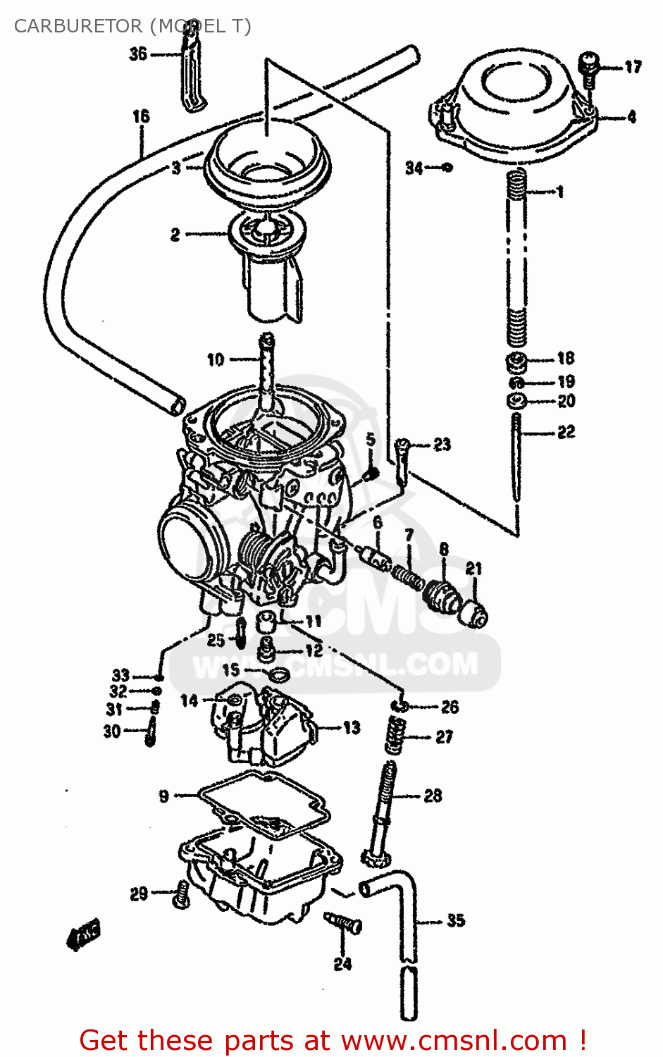 CARBURETOR (MODEL T) DR650RSE 1993 (P) (E02 E04 E17 E18 E21 E22 E25 E34 E53)