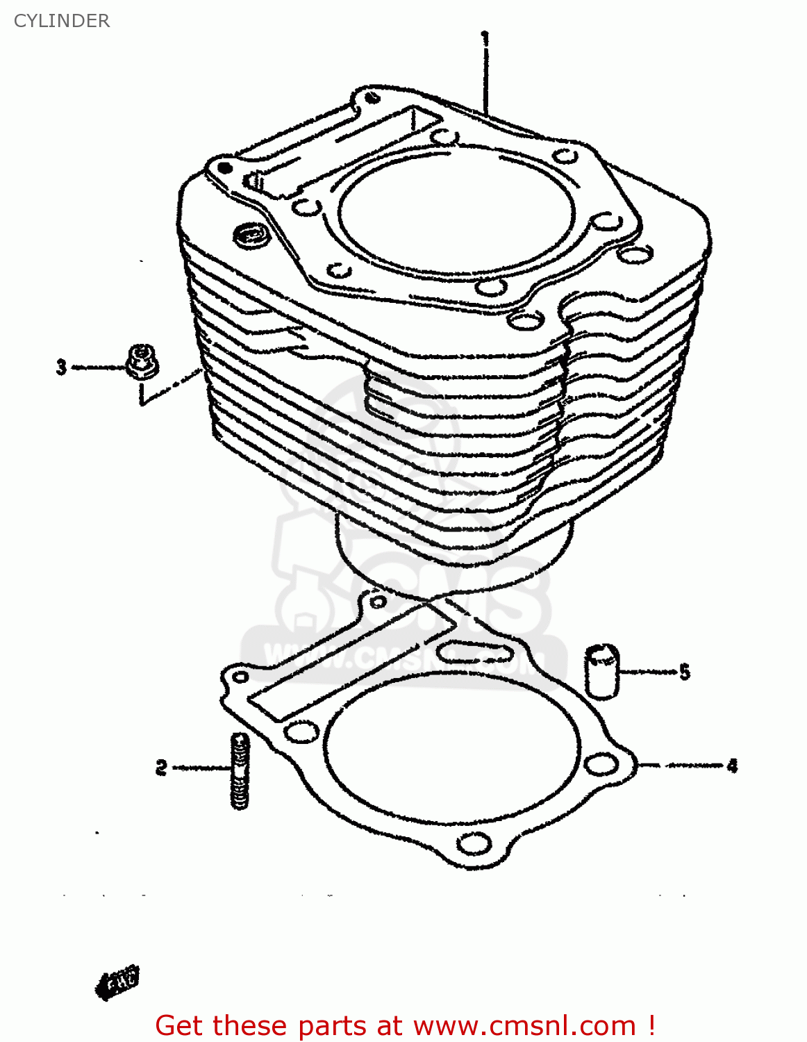 CYLINDER DR650RSE 1993 (P) (E02 E04 E17 E18 E21 E22 E25 E34 E53)
