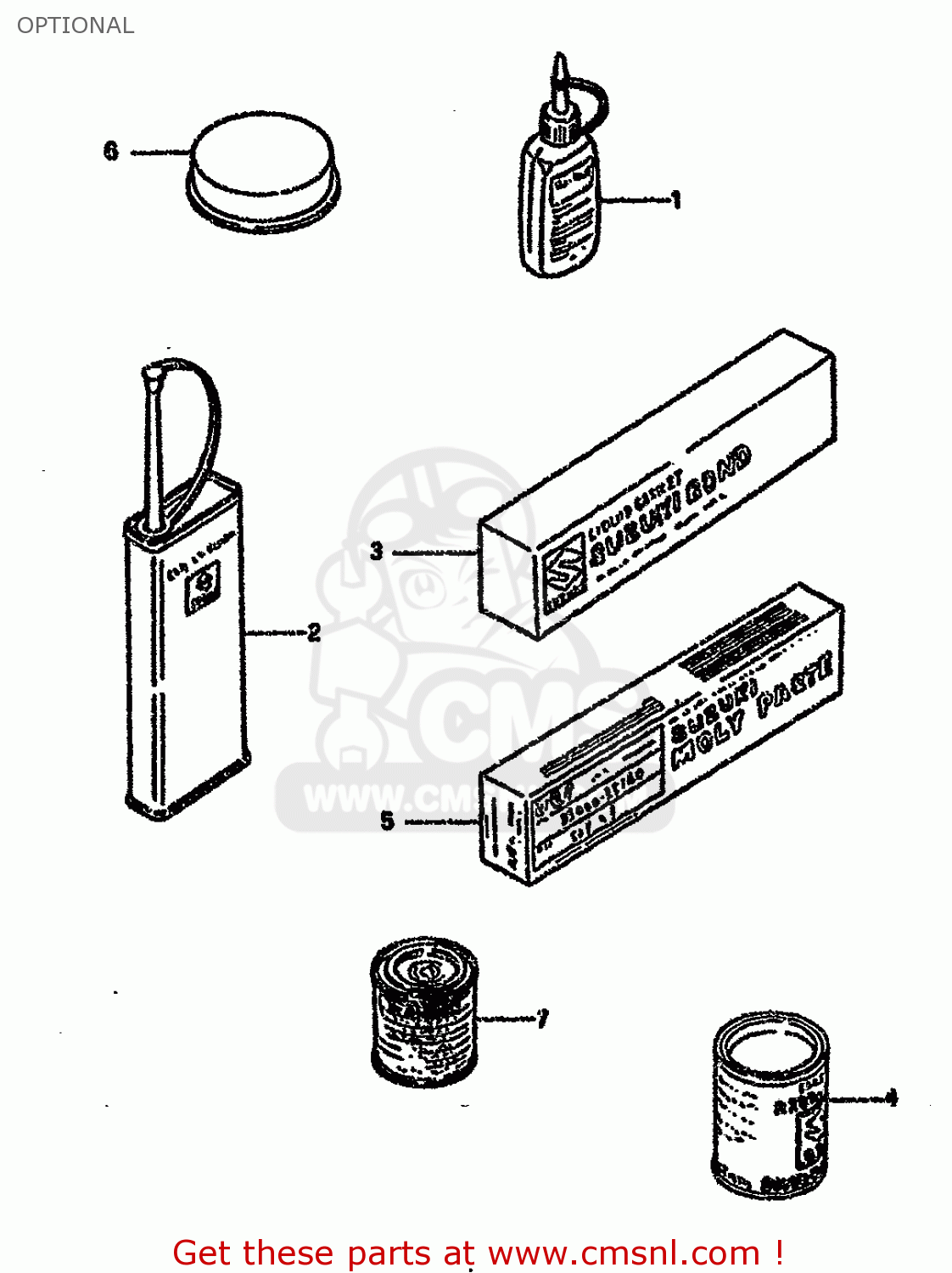 OPTIONAL DR650RSE 1995 (S) (E04 E18 E22 E34 E37)