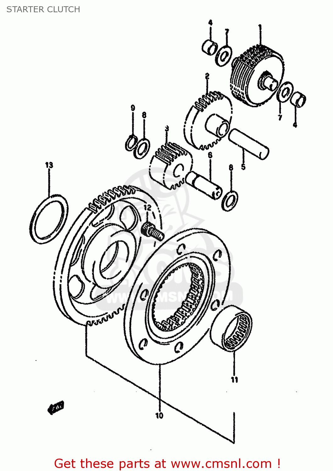 STARTER CLUTCH DR650RSE 1995 (S) (E04 E18 E22 E34 E37)