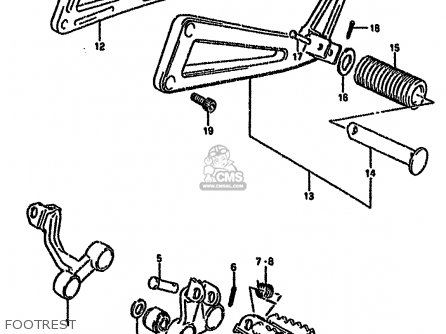 FOOTREST - DR650RSE 1995 (S) (E04 E18 E22 E34 E37)
