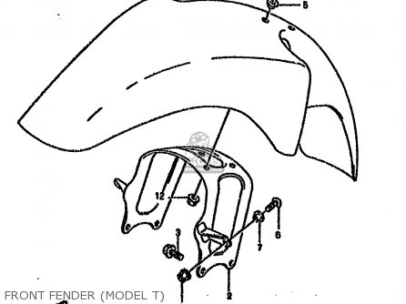 FRONT FENDER (MODEL T) - DR650RSE 1995 (S) (E04 E18 E22 E34 E37)