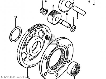 STARTER CLUTCH - DR650RSE 1995 (S) (E04 E18 E22 E34 E37)