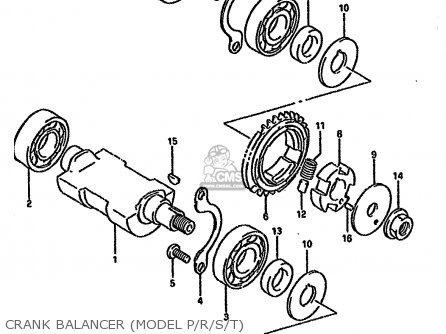 CRANK BALANCER (MODEL P/R/S/T) - DR650RSE 1995 (S) (E04 E18 E22 E34 E37)