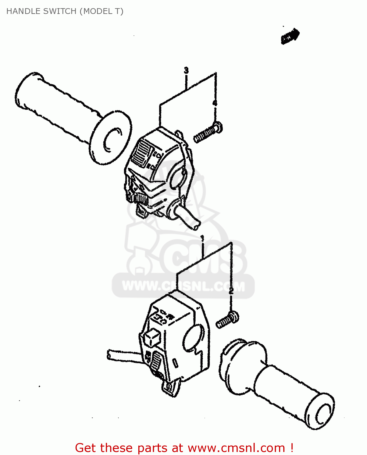 HANDLE SWITCH (MODEL T) DR650RSE 1996 (T) (E04 E18 E22 E34 E37)