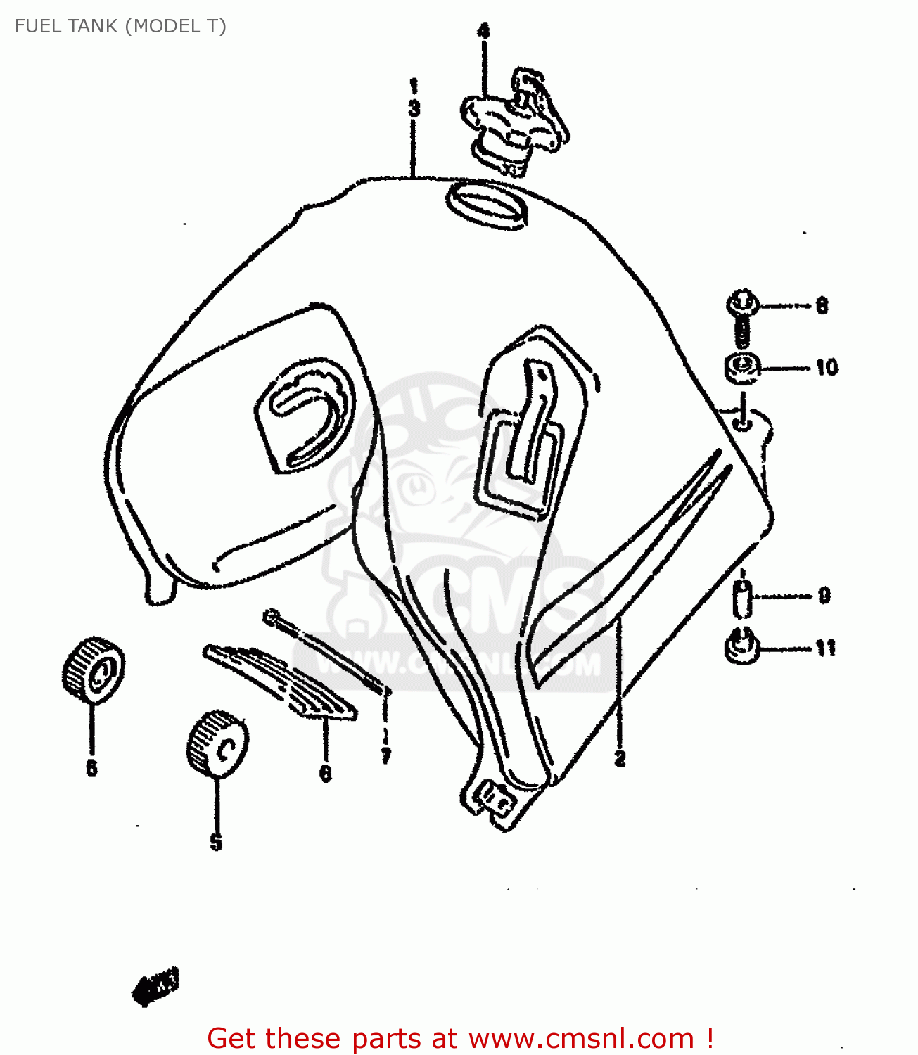 FUEL TANK (MODEL T) DR650RSE 1996 (T) (E04 E18 E22 E34 E37)