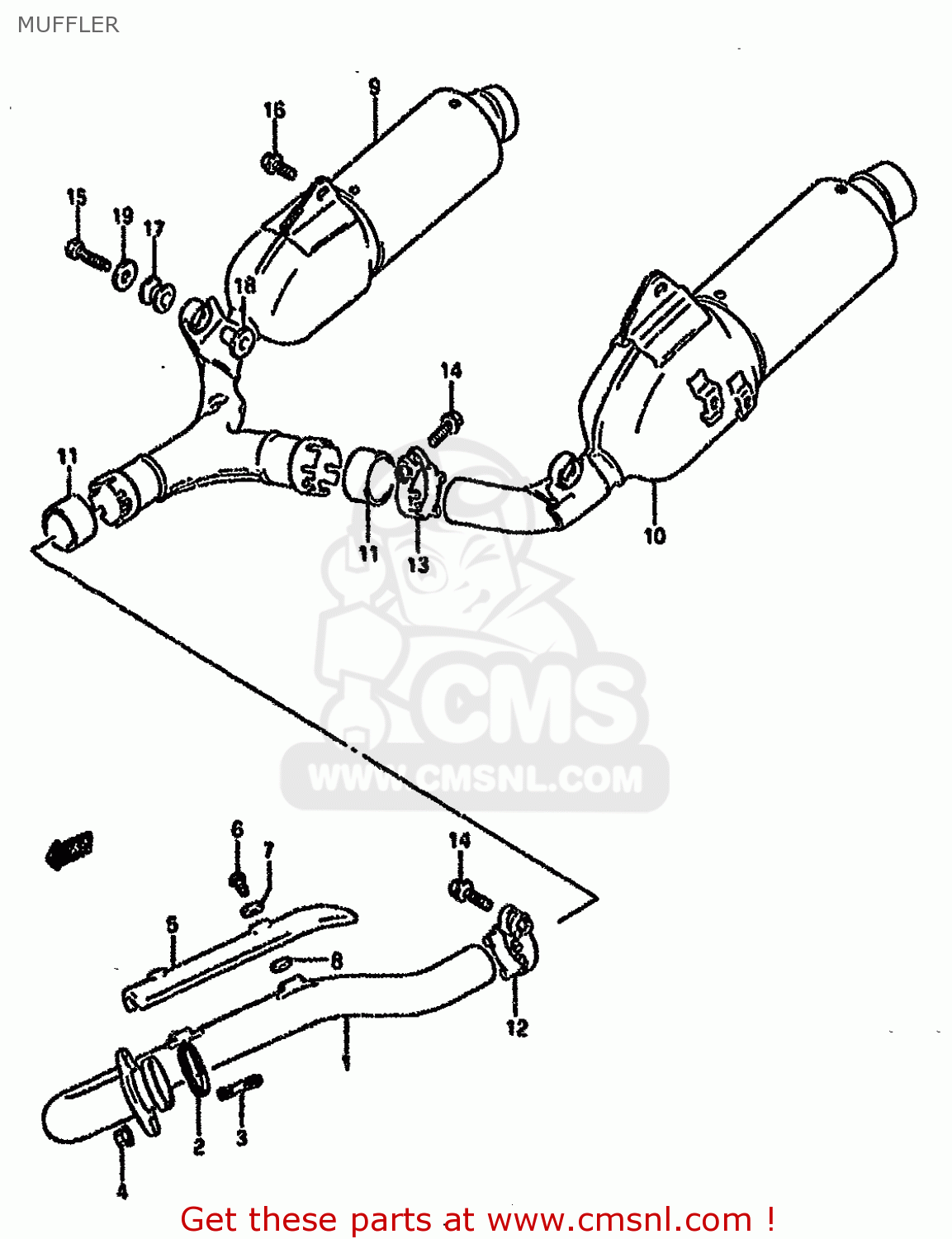 MUFFLER DR650RSEU 1991 (M) GERMANY (E22)