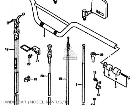 HANDLEBAR (MODEL N/P/R/S/T) - DR650RSEU 1991 (M) GERMANY (E22)