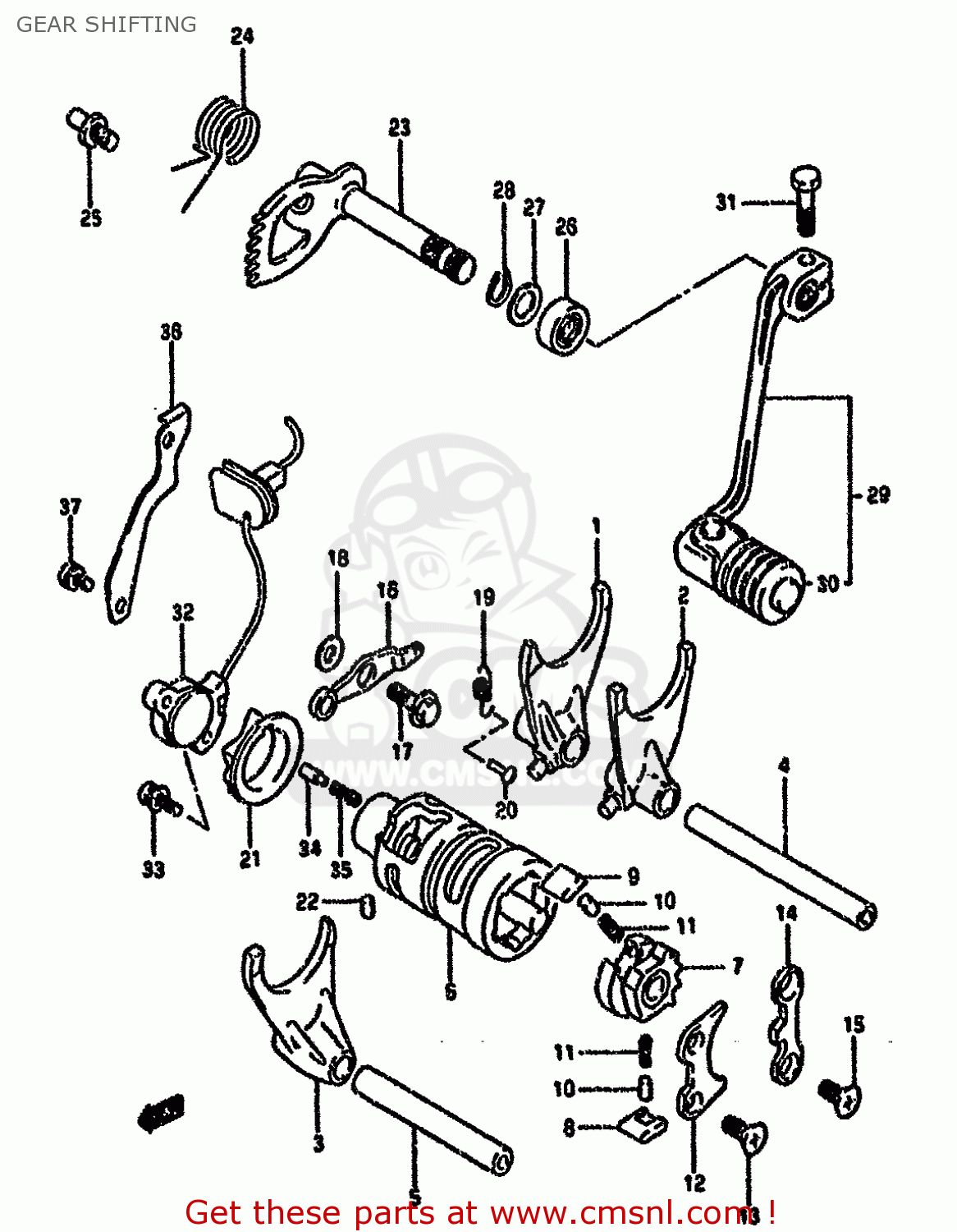 GEAR SHIFTING DR650RSEU 1992 (N) GERMANY (E22)