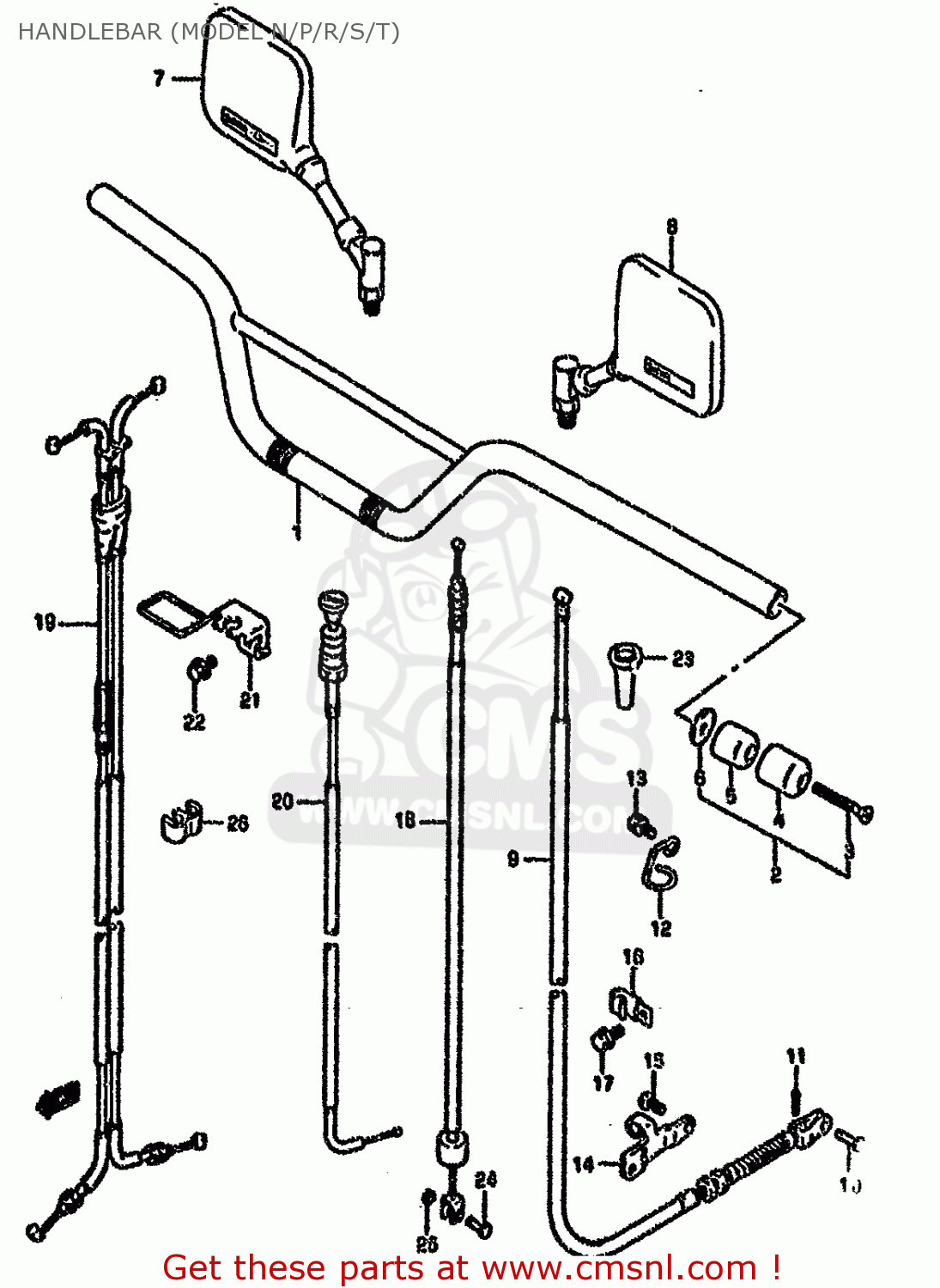 HANDLEBAR (MODEL N/P/R/S/T) DR650RSEU 1992 (N) GERMANY (E22)
