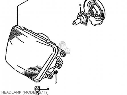 HEADLAMP (MODEL S/T) - DR650RSEU 1992 (N) GERMANY (E22)