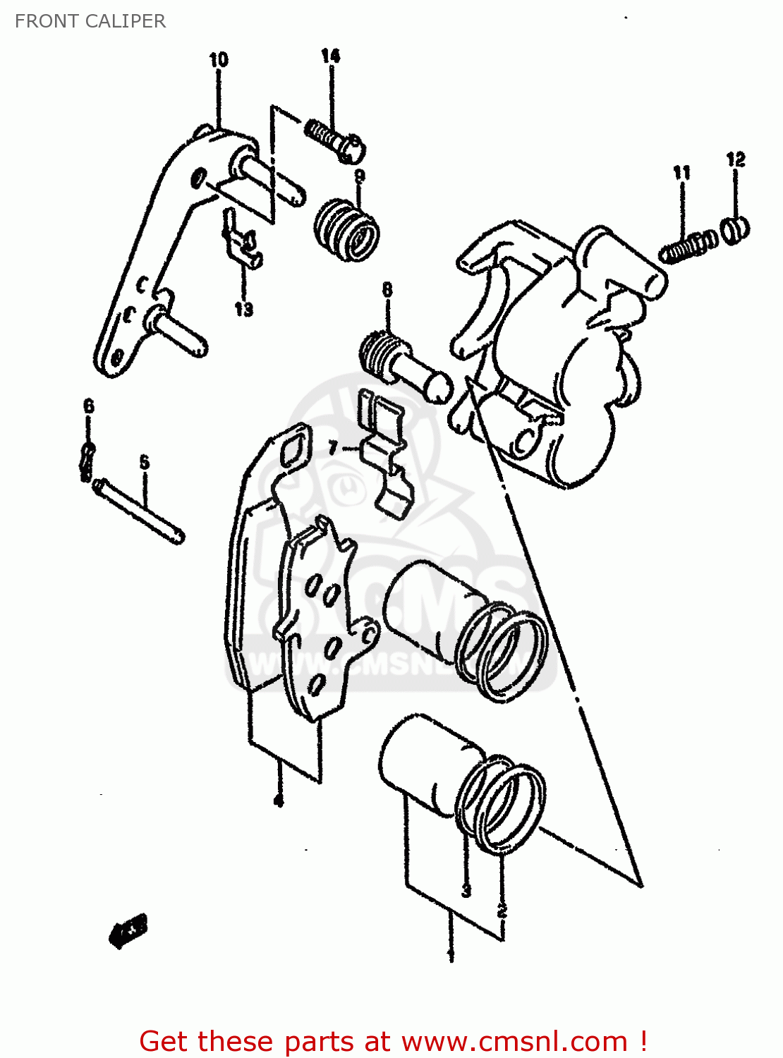 FRONT CALIPER DR650RSEU 1993 (P) GERMANY (E22)