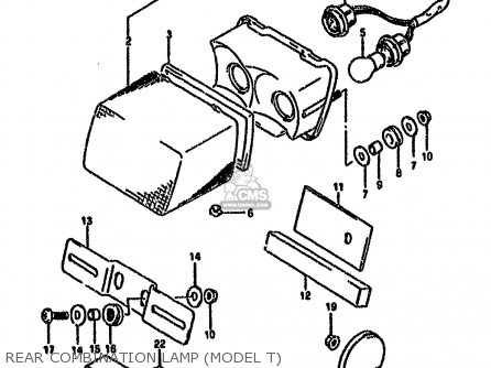REAR COMBINATION LAMP (MODEL T) - DR650RSEU 1993 (P) GERMANY (E22)