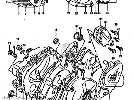 CRANKCASE COVER - DR650RSEU 1993 (P) GERMANY (E22)
