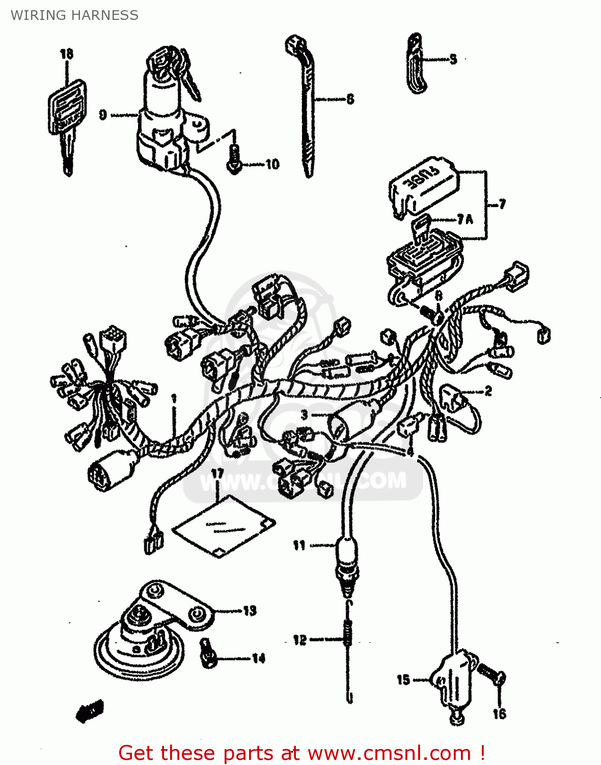 WIRING HARNESS DR650RSEU 1994 (R) GERMANY (E22)