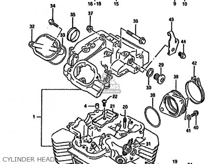 CYLINDER HEAD - DR650RSEU 1994 (R) GERMANY (E22)