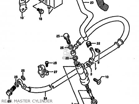 REAR MASTER CYLINDER - DR650RSEU 1994 (R) GERMANY (E22)