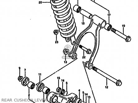 REAR CUSHION LEVER - DR650RSEU 1995 (S) GERMANY (E22)