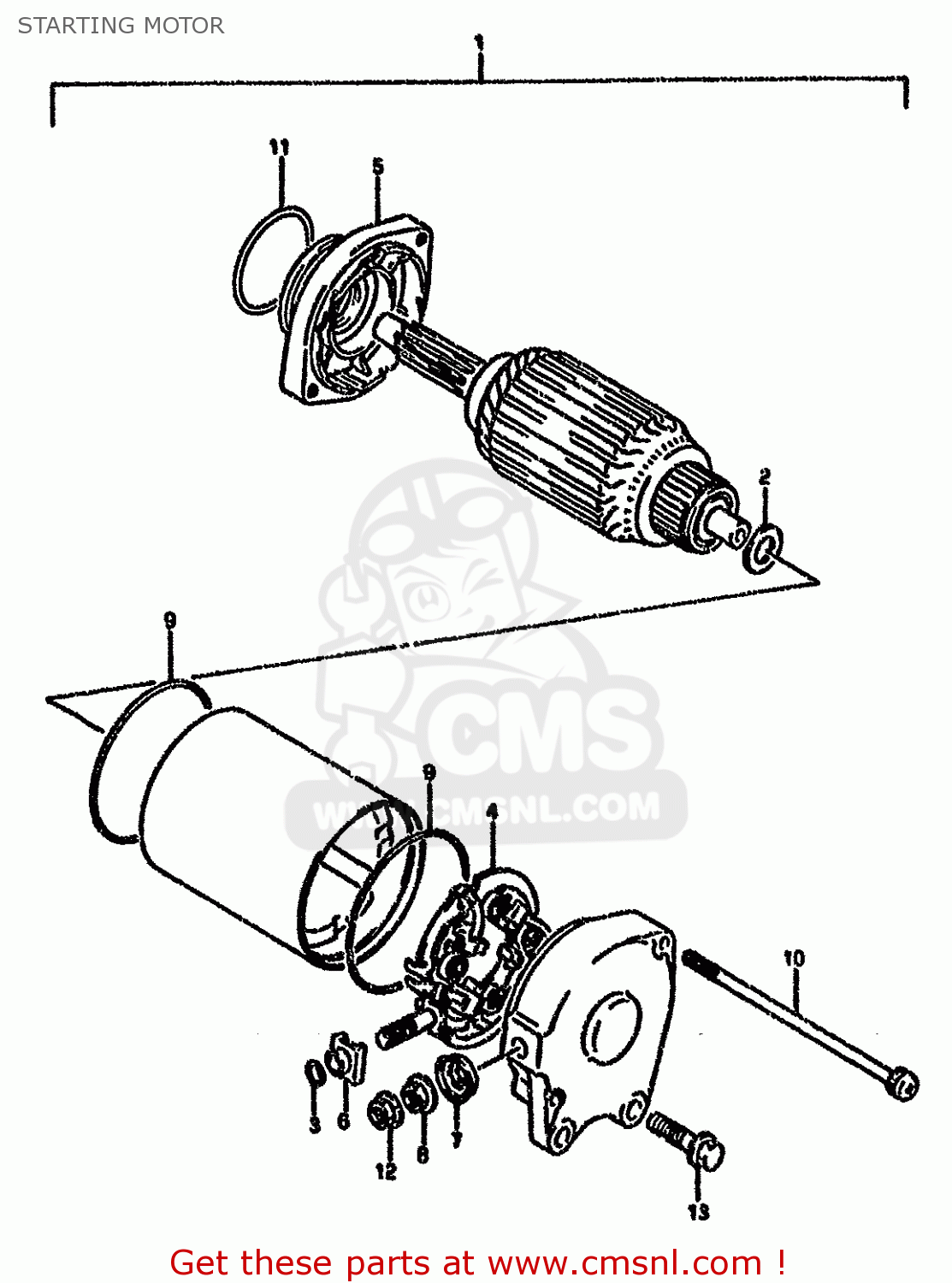 STARTING MOTOR DR650RSEU 1996 (T) GERMANY (E22)