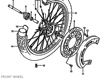 FRONT WHEEL - DR650RSEU 1996 (T) GERMANY (E22)