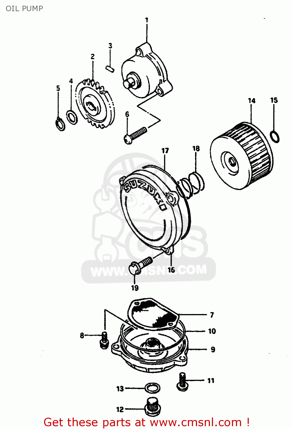 OIL PUMP DR650RSU 1990 (L) GERMANY (E22)
