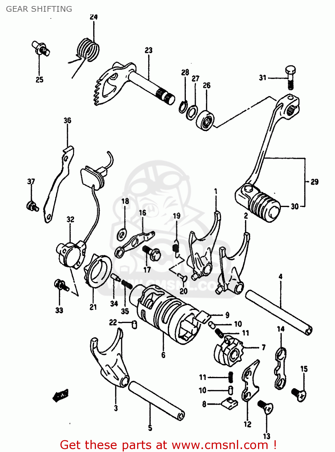 GEAR SHIFTING DR650RSU 1990 (L) GERMANY (E22)